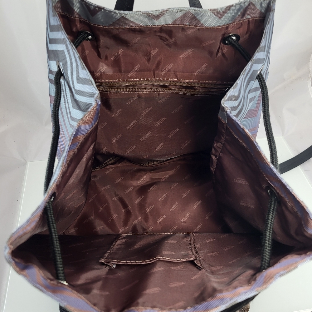 NWT Missoni Multicolor Zigzag Backpack Luggage Gy… - image 15